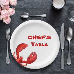 Hummerkrabbe Party rot Pappteller