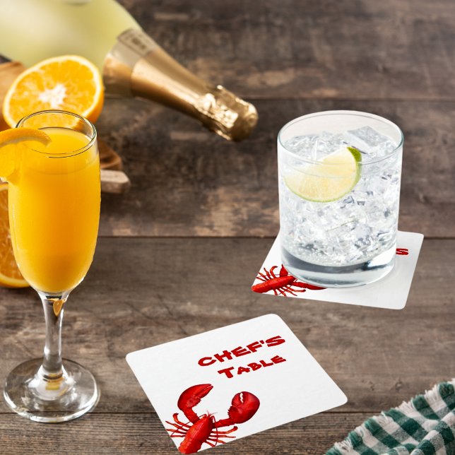 Hummerkrabbe Party rot Rechteckiger Pappuntersetzer (Von Creator hochgeladen)