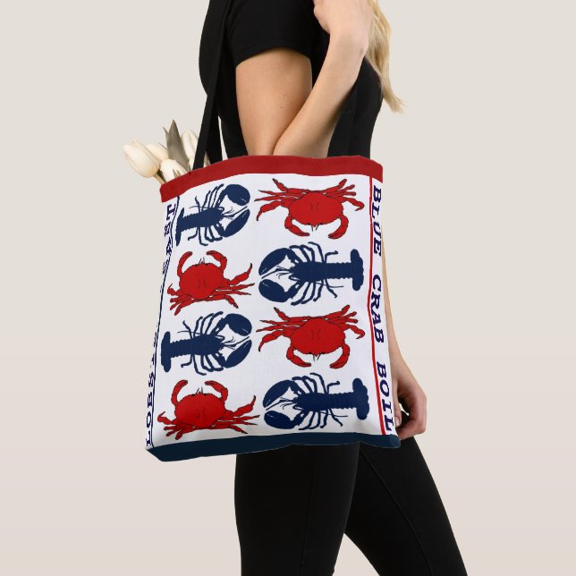 Hummerkrabbe Red White Blue Tuch Tote Beutel (Von Nahem)