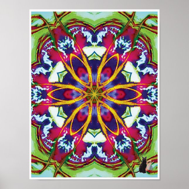 Hummers Kinetic Collage Kaleidoscope Poster (Vorne)