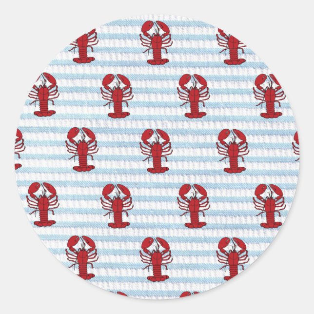 Hummerseersucker Runder Aufkleber (Vorderseite)