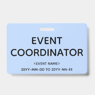Hummes Abzeichen "EVENT COORDINATOR" Ausweis