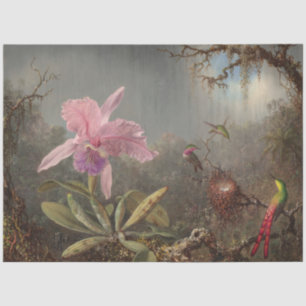 Humming bird & Iris Decoupage Seidenpapier