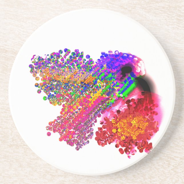 Humming Bird love Getränkeuntersetzer (Vorne)