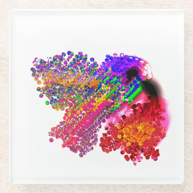 Humming Bird love Glasuntersetzer (Vorderseite)