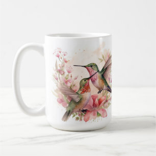 Humming-Bird-Partnerschaft mit Blume Kaffeetasse
