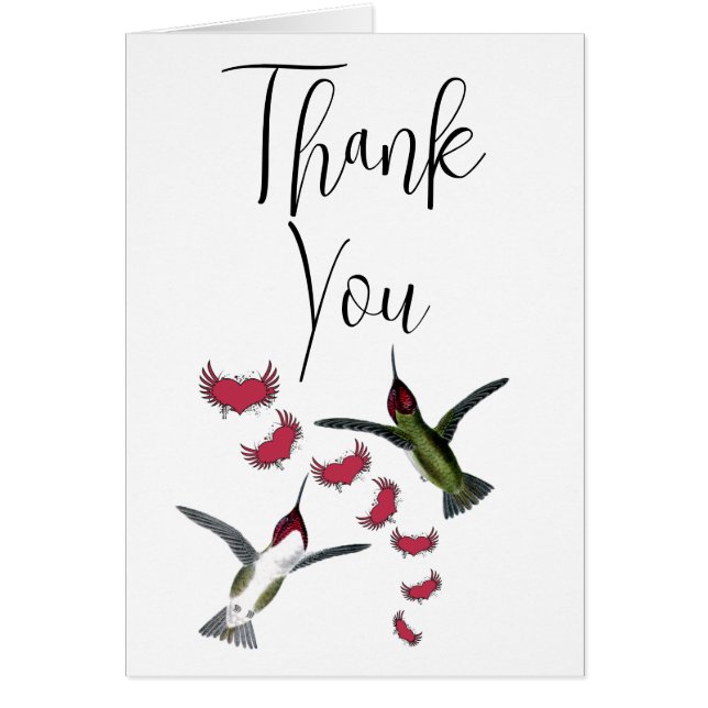 Humming Birds Grunge Herz mit Flügeln (Vorne)