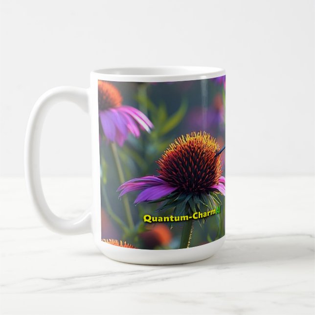 Humming birds love Echinacea 01 Kaffeetasse (Links)