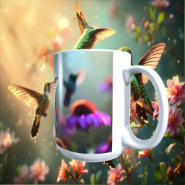 Humming birds love Echinacea 01 Kaffeetasse