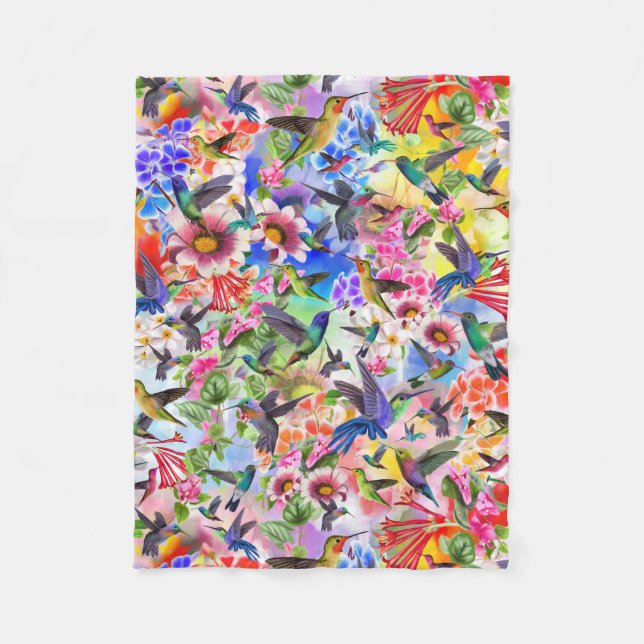 Humming Birnen Floral Fleecedecke (Vorderseite)