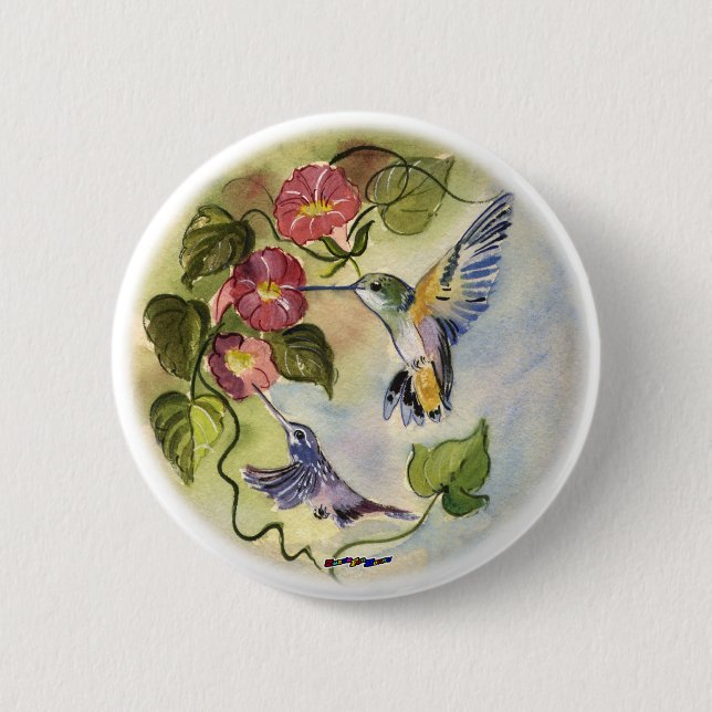 Humming Vögel Button (Vorderseite)