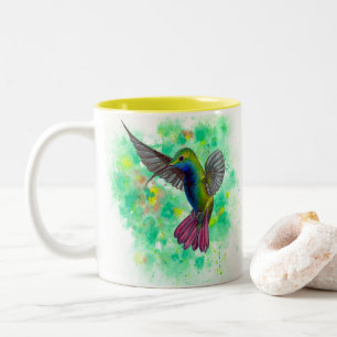 Hummingbird - Acrylmalerei Zweifarbige Tasse