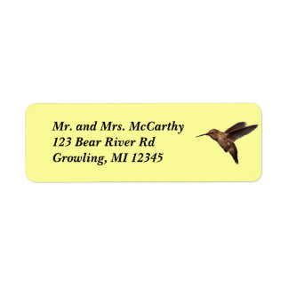 Hummingbird Address Label