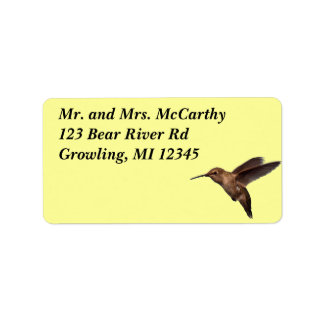 Hummingbird Address Label Adressaufkleber