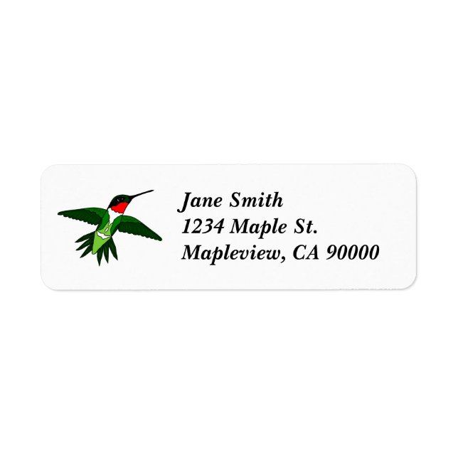 Hummingbird Address Labels (Vorne)