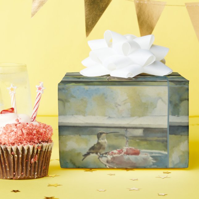 Hummingbird am Wrapping Paper Geschenkpapier (Geburtstagsparty)