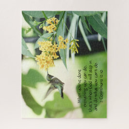 Hummingbird an Blüten, Bibelverse Puzzle