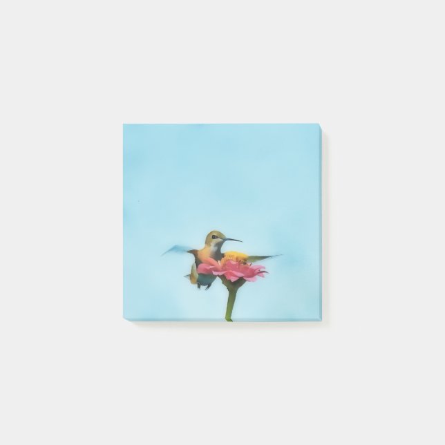 Hummingbird Art Art Post It Note Pad Post-it Klebezettel (Vorderseite)