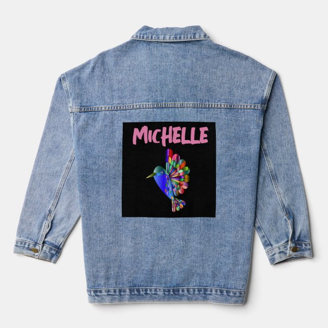 HUMMINGBIRD ART jean Denim Jacket Jeansjacke (Rückseite)