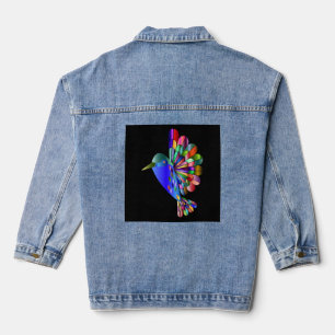 HUMMINGBIRD ART jean Denim Jacket Jeansjacke