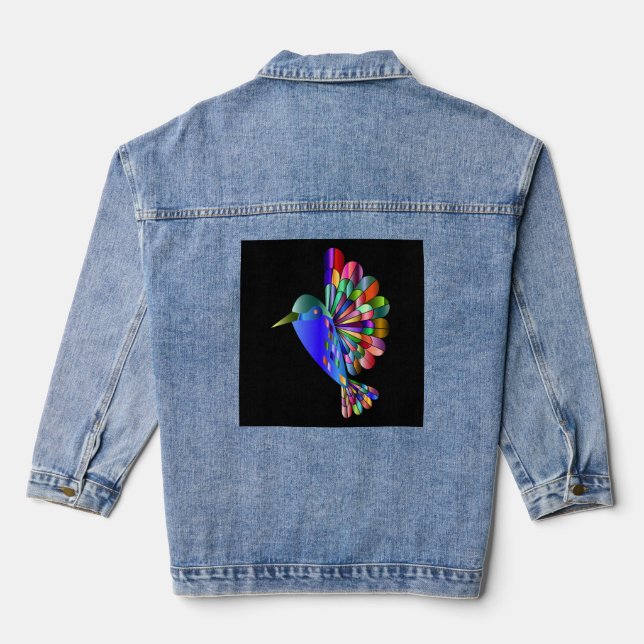 HUMMINGBIRD ART jean Denim Jacket Jeansjacke (Rückseite)