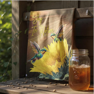 Hummingbird Art & Sunflower Foto Mix Geschirrtuch