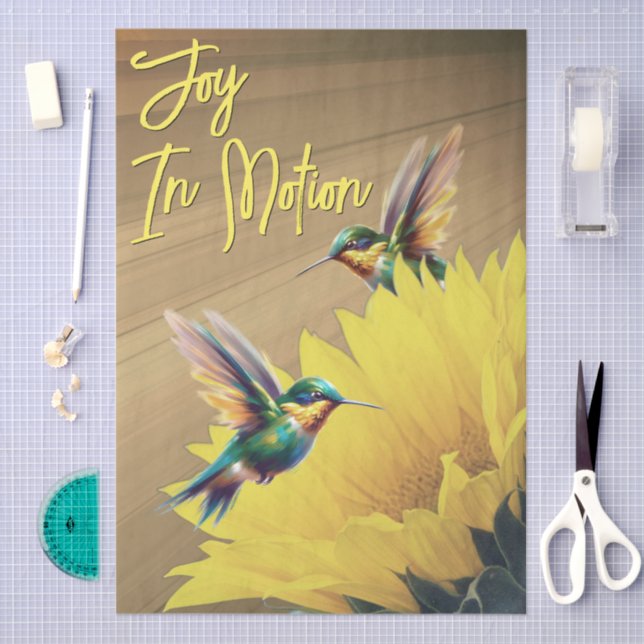 Hummingbird Art & Sunflower Fotografy Mix Seidenpapier (Handwerk)