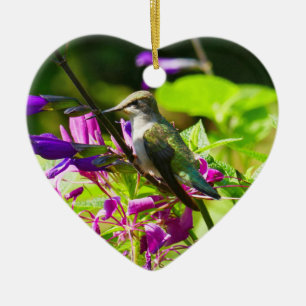 Hummingbird auf der Minze von Hummingbird Keramik Ornament