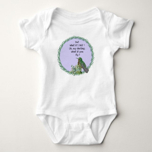 Hummingbird Baby Bodysuit Strampler (Vorderseite)