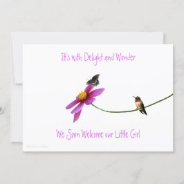 Hummingbird Baby Dusche Einladung