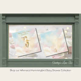 Hummingbird Baby Shower Guest Book | Nature Art Gästebuch