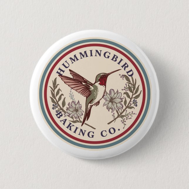 Hummingbird Baking Co. Knopf Button (Vorderseite)
