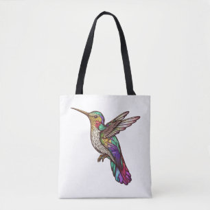Hummingbird Bird Animal Portrait Gestaltete Glasku
