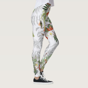 Hummingbird Bird Blume Palm Frontend Ferns Leggings
