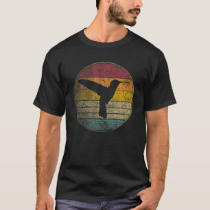 Hummingbird Bird Geschenk Retro Style Vintager 70e T-Shirt