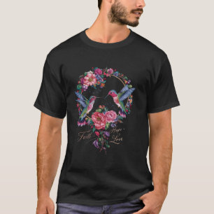 Hummingbird Bird Nectar Wings Plumage Blume 2 T-Shirt
