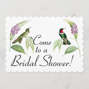 Hummingbird Birds Floral Bridal Dusche Einladung