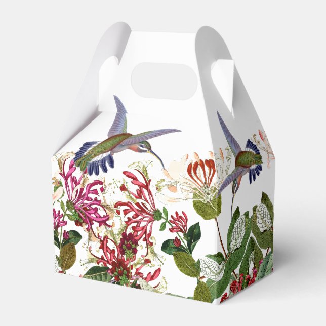 Hummingbird Birds Honeysuckle Blume Floral Geschenkschachtel (Vorderseite)