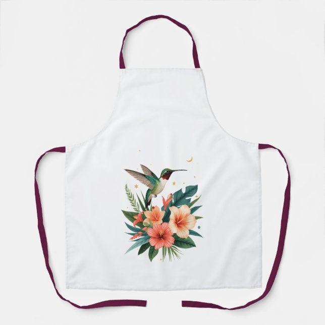 Hummingbird Bloom All-Over Apron Schürze (Vorderseite)