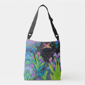 Hummingbird Blooms Crossbody Bag Tragetaschen Mit Langen Trägern