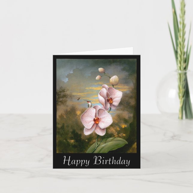 Hummingbird Blume Card Karte (Vorderseite)