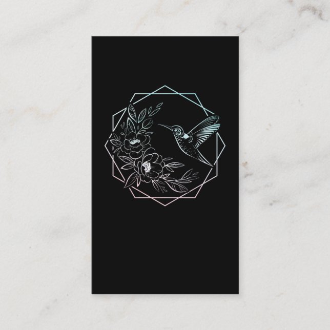Hummingbird Blume Vogelbeobachtung Nature Bird Lov Visitenkarte (Vorderseite)