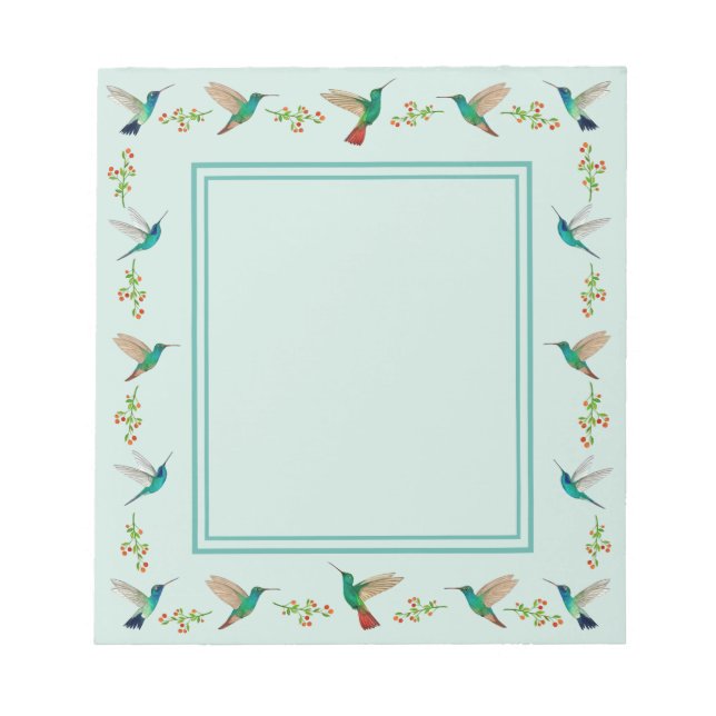 Hummingbird Border Notepad Notizblock (Vorderseite)