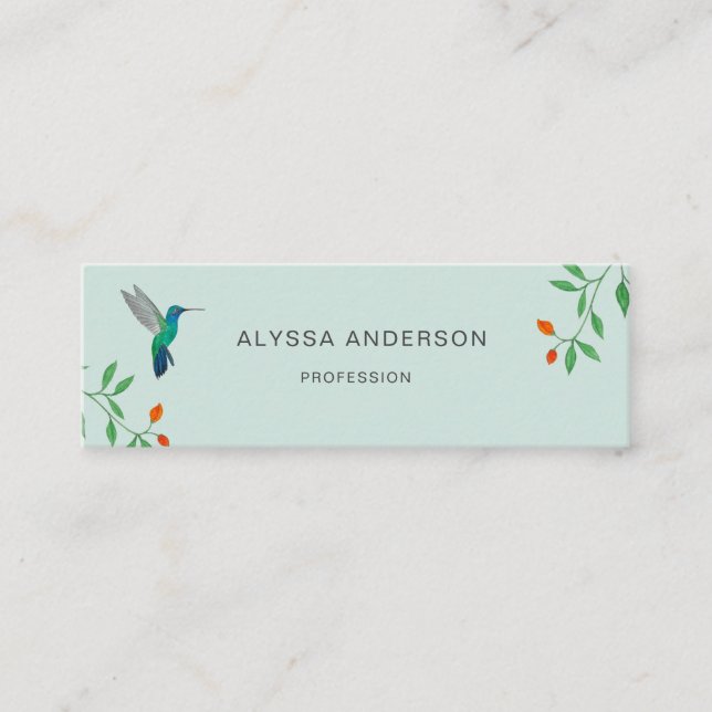 Hummingbird  Business Card Mini Visitenkarte (Vorderseite)