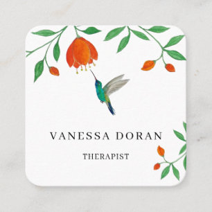 Hummingbird Business Card Quadratische Visitenkarte