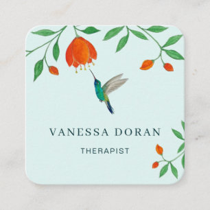 Hummingbird Business Card Quadratische Visitenkarte