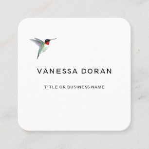 Hummingbird Business Card Quadratische Visitenkarte