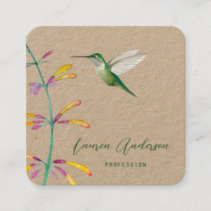 Hummingbird Business Card Quadratische Visitenkarte