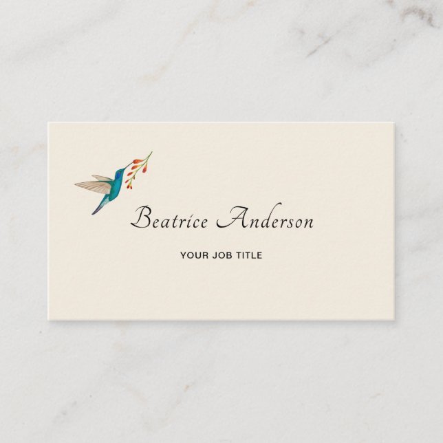 Hummingbird Business Card Visitenkarte (Vorderseite)