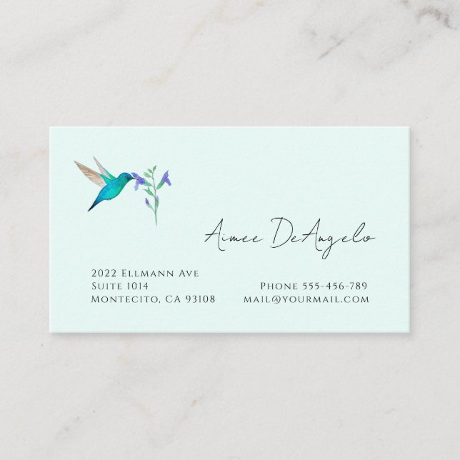 Hummingbird Business Card Visitenkarte (Vorderseite)